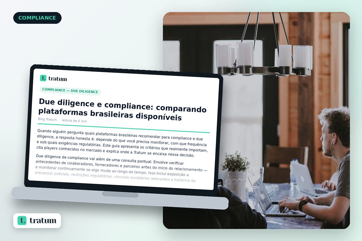 Due diligence e compliance: comparando plataformas brasileiras disponíveis