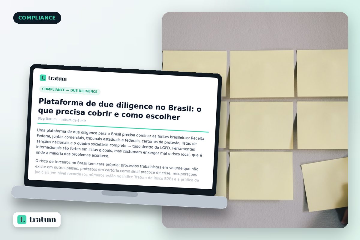 Plataforma de due diligence no Brasil: o que precisa cobrir e como escolher