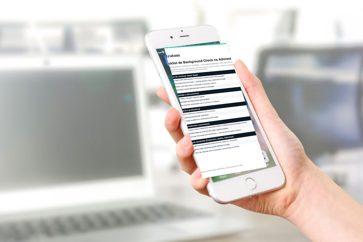 Prévia — Checklist de Background Check na Admissão